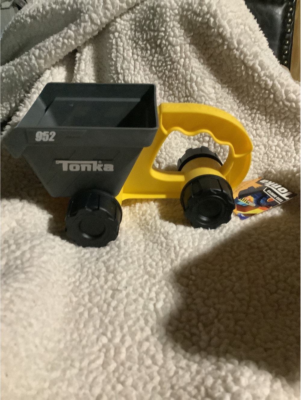 Tonka Sand Dumper Toy Truck with Handle - Classic Yellow and Gray
